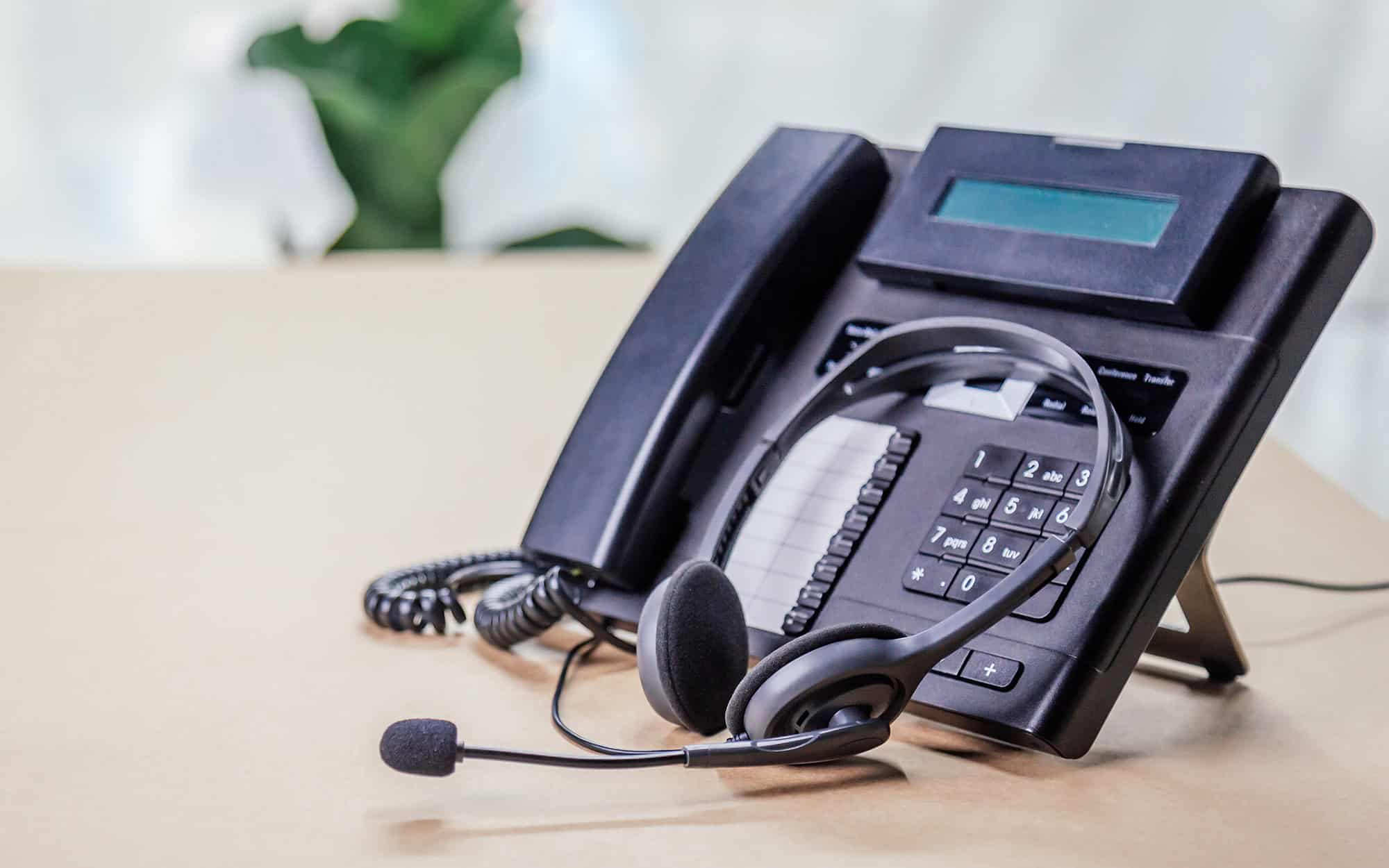 Side view of a VOIP phone